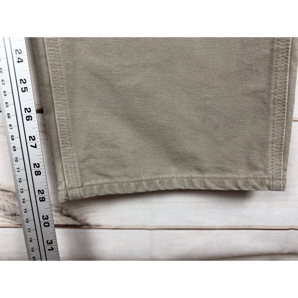 Carhartt Pants Mens 34x30 Tan B11 Washed Duck Carpenter Dungaree Loose - Picture 5 of 6